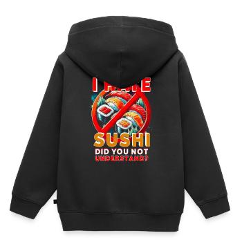 Sushi Hater - Kids Premium Organic Hoodie - black - Back - AI Model Kid Male (0cm)