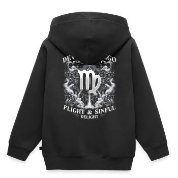 Virgo Horoscope Devilish Virgo - Kids Premium Organic Hoodie - black - Back - AI Model Kid Male (0cm)