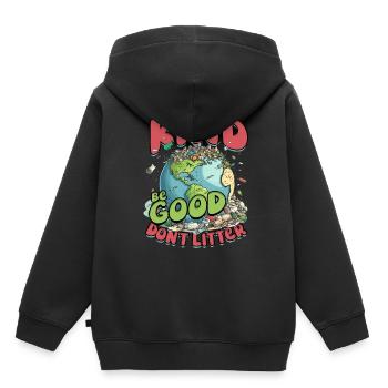 Protection de l’environnement Environnementaliste Protection du climat - Sweat Premium à capuche enfant bio - noir - Dos - AI Model Kid Male (0cm)
