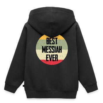 Le meilleur Messie de tous les temps - Sweat Premium à capuche enfant bio - noir - Dos - AI Model Kid Male (0cm)