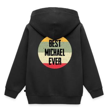 Le meilleur Michael de tous les temps - Sweat Premium à capuche enfant bio - noir - Dos - AI Model Kid Male (0cm)