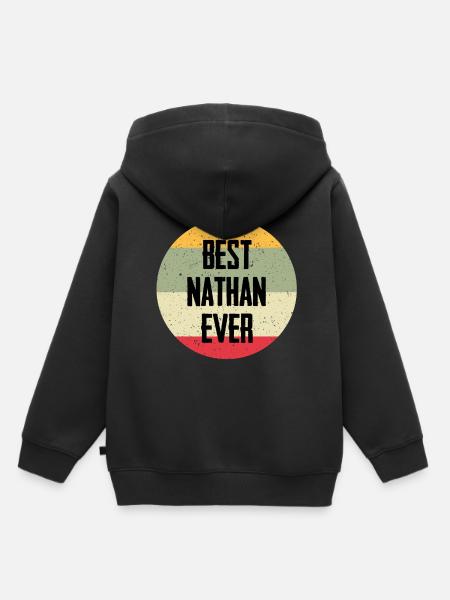 Best Nathan Ever - Kinder Premium Organic Hoodie - Schwarz