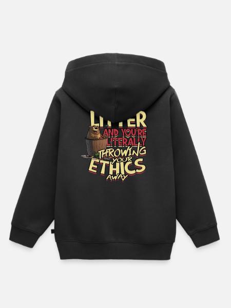 Umweltschutz Umweltschützer Klimaschutz - Kinder Premium Organic Hoodie - Schwarz