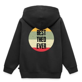 Best Theo Ever - Kinder Premium Organic Hoodie - Schwarz - Hinten - AI Model Kid Male (0cm)