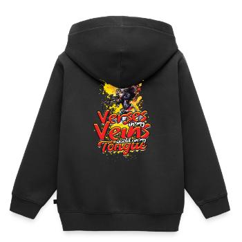 Poetry Slam Dichter Poetryslam - Kinder Premium Organic Hoodie - Schwarz - Hinten - AI Model Kid Male (0cm)