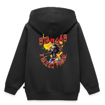 Poetry Slam Dichter Poetryslam - Kinder Premium Organic Hoodie - Schwarz - Hinten - AI Model Kid Male (0cm)