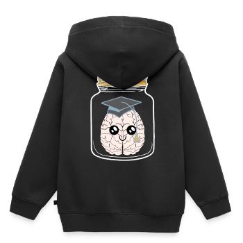 Inteligenz Mason Jar Students Studied Geek - Kids Premium Organic Hoodie - black - Back - AI Model Kid Male (0cm)