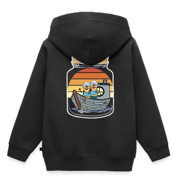Erdnüsse Matrosen Jungs Seefahrer Seemänner - Kinder Premium Organic Hoodie - Schwarz - Hinten - AI Model Kid Male (0cm)