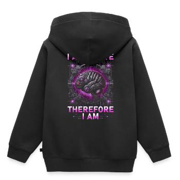 Robotik Ingenieur I Automate Therefore I Am - Kinder Premium Organic Hoodie - Schwarz - Hinten - AI Model Kid Male (0cm)