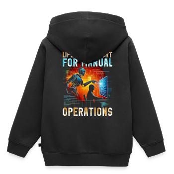 Robotik Ingenieur Manual Operations - Kinder Premium Organic Hoodie - Schwarz - Hinten - AI Model Kid Male (0cm)