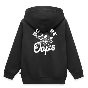 Vasectomie Plus Oups - Sweat Premium à capuche enfant bio - noir - Dos - AI Model Kid Male (0cm)