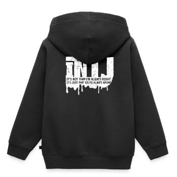 Architecte de personnalité INTJ - Sweat Premium à capuche enfant bio - noir - Dos - AI Model Kid Male (0cm)