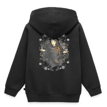 Nature Forêt Chaman Mythe Spirituel Occulte - Sweat Premium à capuche enfant bio - noir - Dos - AI Model Kid Male (0cm)