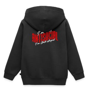 Architecte de personnalité INTJ - Sweat Premium à capuche enfant bio - noir - Dos - AI Model Kid Male (0cm)