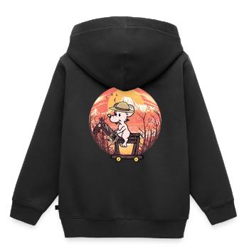 Wild West Mouse Rider Cheval Chevaux - Sweat Premium à capuche enfant bio - noir - Dos - AI Model Kid Male (0cm)