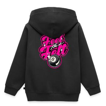 8-Ball Billiards Feet The Felt - Kids Premium Organic Hoodie - black - Back - AI Model Kid Male (0cm)