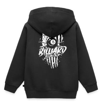 Billard à 8 boules - Sweat Premium à capuche enfant bio - noir - Dos - AI Model Kid Male (0cm)