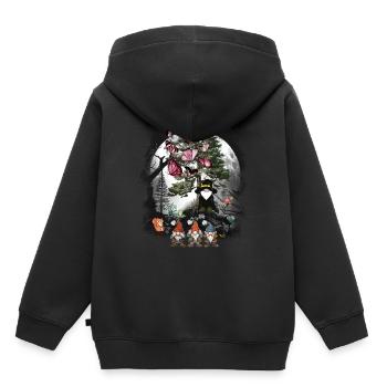 Conte de fées Conte de fées Personnage Gnome Sorcier Nain Enfant - Sweat Premium à capuche enfant bio - noir - Dos - AI Model Kid Male (0cm)