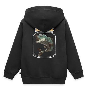 Fish Fish Angler Fishing Fishing - Kids Premium Organic Hoodie - black - Back - AI Model Kid Male (0cm)