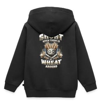 Allergie au blé - Sweat Premium à capuche enfant bio - noir - Dos - AI Model Kid Male (0cm)
