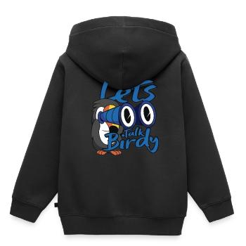 Ornithologue ornithologique Parlons ornithologie - Sweat Premium à capuche enfant bio - noir - Dos - AI Model Kid Male (0cm)