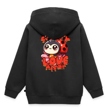 Coccinelle Entomologie Entomologiste - Sweat Premium à capuche enfant bio - noir - Dos - AI Model Kid Male (0cm)