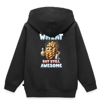 Allergie au blé Allerigic au blé - Sweat Premium à capuche enfant bio - noir - Dos - AI Model Kid Male (0cm)