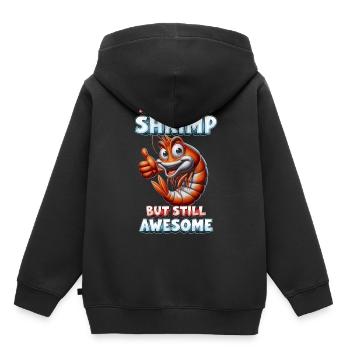 Allergie aux crevettes Allergie aux crevettes - Sweat Premium à capuche enfant bio - noir - Dos - AI Model Kid Male (0cm)