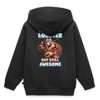 Allergie au homard Allergie au homard - Sweat Premium à capuche enfant bio - noir - Dos - AI Model Kid Male (0cm)