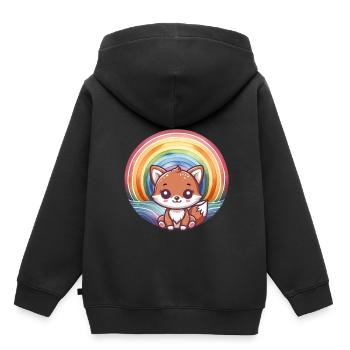 Renard Renards Enfants Enfant - Sweat Premium à capuche enfant bio - noir - Dos - AI Model Kid Male (0cm)
