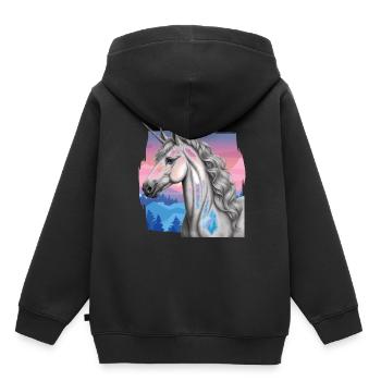 Unicorn Unicorns Mythical Creatures Mythical Animals Child Horse - Kids Premium Organic Hoodie - black - Back - AI Model Kid Male (0cm)