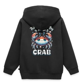 Allergie au cancer Allergique au crabe - Sweat Premium à capuche enfant bio - noir - Dos - AI Model Kid Male (0cm)