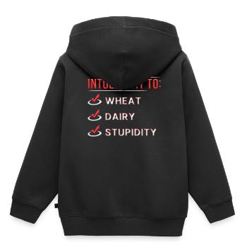 Allergie au blé : Intolérance au blé - Sweat Premium à capuche enfant bio - noir - Dos - AI Model Kid Male (0cm)