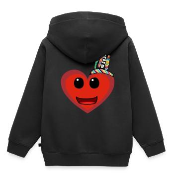 Wild West Heart Hearts Chamans Chamans - Sweat Premium à capuche enfant bio - noir - Dos - AI Model Kid Male (0cm)