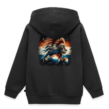 Boxershirt Design Holländischer Löwe patriotisch - Kinder Premium Organic Hoodie - Schwarz - Hinten - AI Model Kid Male (0cm)
