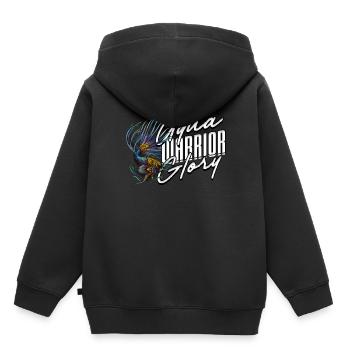 Poisson Betta Betta Aqua Warrior Gloire - Sweat Premium à capuche enfant bio - noir - Dos - AI Model Kid Male (0cm)