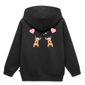 Marins Kangoru Marins Marins Ahoy Enfant - Sweat Premium à capuche enfant bio - noir - Dos - AI Model Kid Male (0cm)