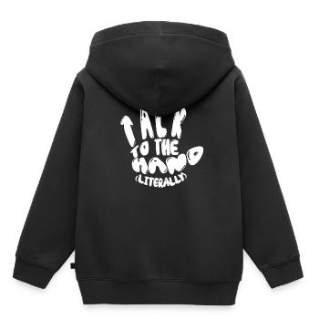 ASL Dolmetscher Gebärdensprache - Kinder Premium Organic Hoodie - Schwarz - Hinten - AI Model Kid Male (0cm)