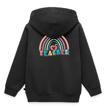 ASL Dolmetscher Gebärdensprache - Kinder Premium Organic Hoodie - Schwarz - Hinten - AI Model Kid Male (0cm)