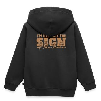ASL Sign Language Interpreter - Kids Premium Organic Hoodie - black - Back - AI Model Kid Male (0cm)