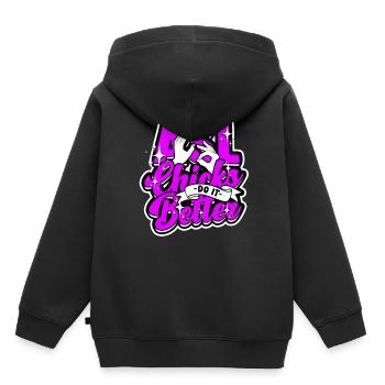 ASL Dolmetscher Gebärdensprache - Kinder Premium Organic Hoodie - Schwarz - Hinten - AI Model Kid Male (0cm)