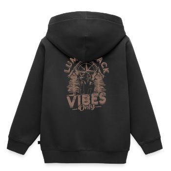 Bûcherons Bûcherons Bûcherons - Sweat Premium à capuche enfant bio - noir - Dos - AI Model Kid Male (0cm)