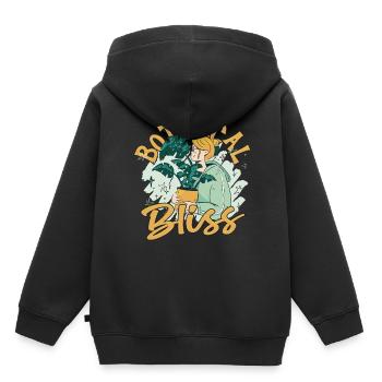 Plantes Plante Collectionneur Plante Botanique Bliss - Sweat Premium à capuche enfant bio - noir - Dos - AI Model Kid Male (0cm)