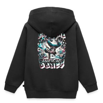 Breakdance B-boy Briser les limites - Sweat Premium à capuche enfant bio - noir - Dos - AI Model Kid Male (0cm)