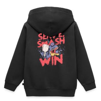 Pickleball Serve Smash Win - Sweat Premium à capuche enfant bio - noir - Dos - AI Model Kid Male (0cm)