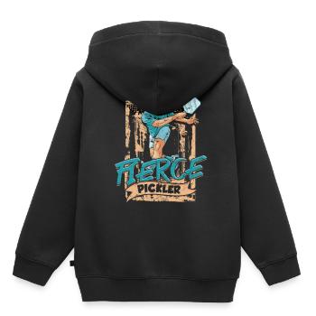 Pickleball Fierce Pickler - Kids Premium Organic Hoodie - black - Back - AI Model Kid Male (0cm)