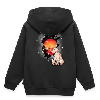 Sheep Sheep Sunset Lamb Lambs Child - Kids Premium Organic Hoodie - black - Back - AI Model Kid Male (0cm)