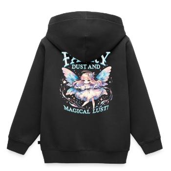 Fairycore Fairycore Fairy dust and magical lust - Kids Premium Organic Hoodie - black - Back - AI Model Kid Male (0cm)