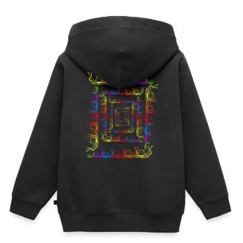 Rainbow Snails LGBT Snail Shell - Kids Premium Organic Hoodie - black - Back - AI Model Kid Male (0cm)