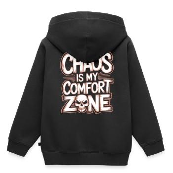 Chaos: My comfort zone - Kids Premium Organic Hoodie - black - Back - AI Model Kid Male (0cm)